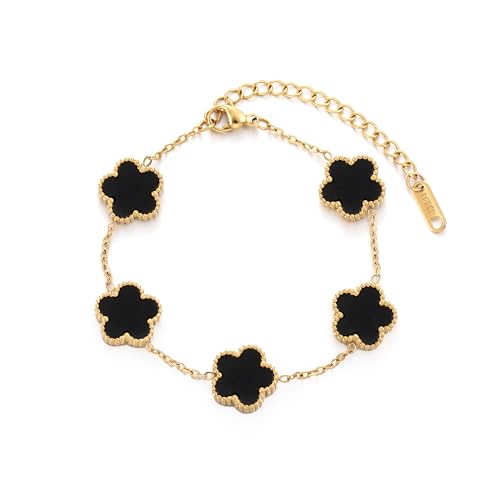 Gold Four Leaf Clover Bracelet