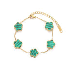 Gold Four Leaf Clover Bracelet