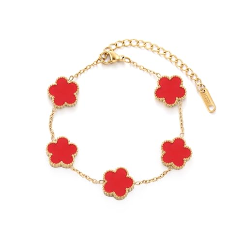 Gold Four Leaf Clover Bracelet