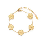 Gold Four Leaf Clover Bracelet