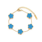 Gold Four Leaf Clover Bracelet