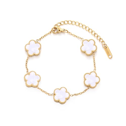 Gold Four Leaf Clover Bracelet