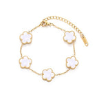 Gold Four Leaf Clover Bracelet