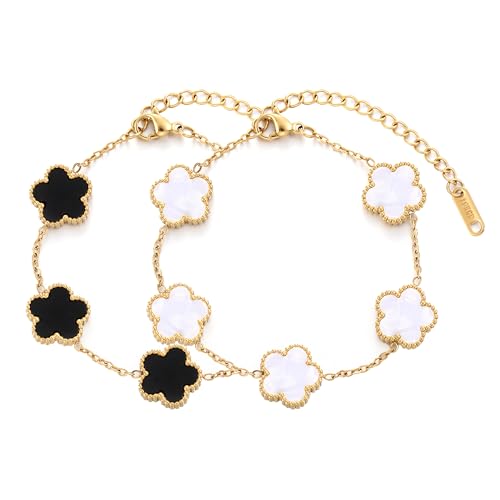 Gold Four Leaf Clover Bracelet