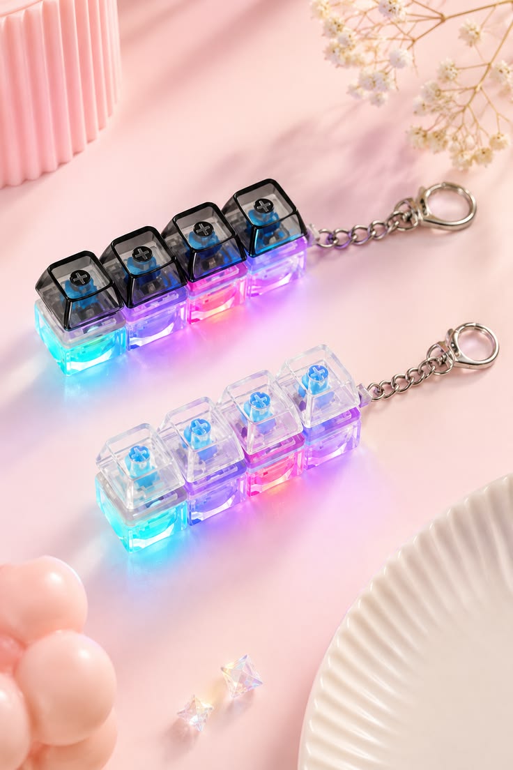 Fidget Clicker Keyboard, Fidget Keychain