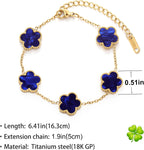 Gold Four Leaf Clover Bracelet