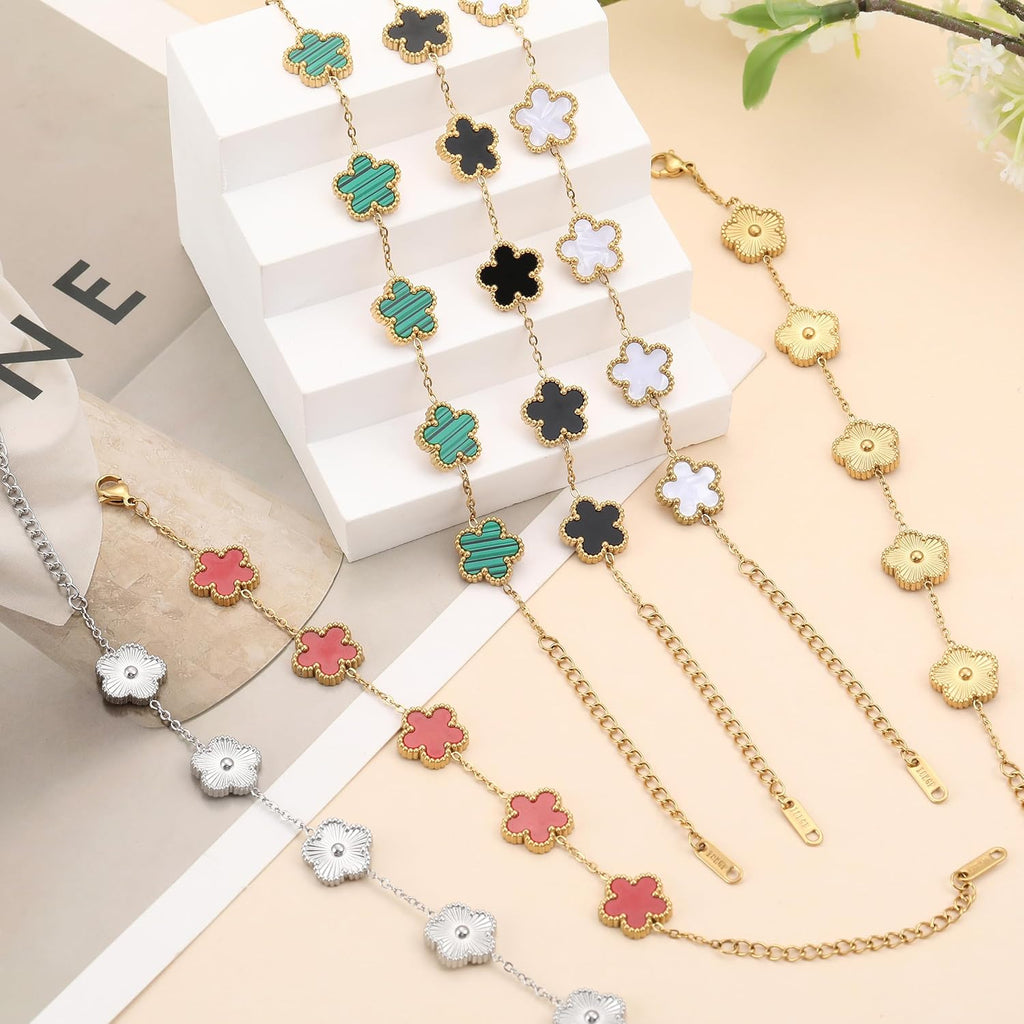 Gold Four Leaf Clover Bracelet