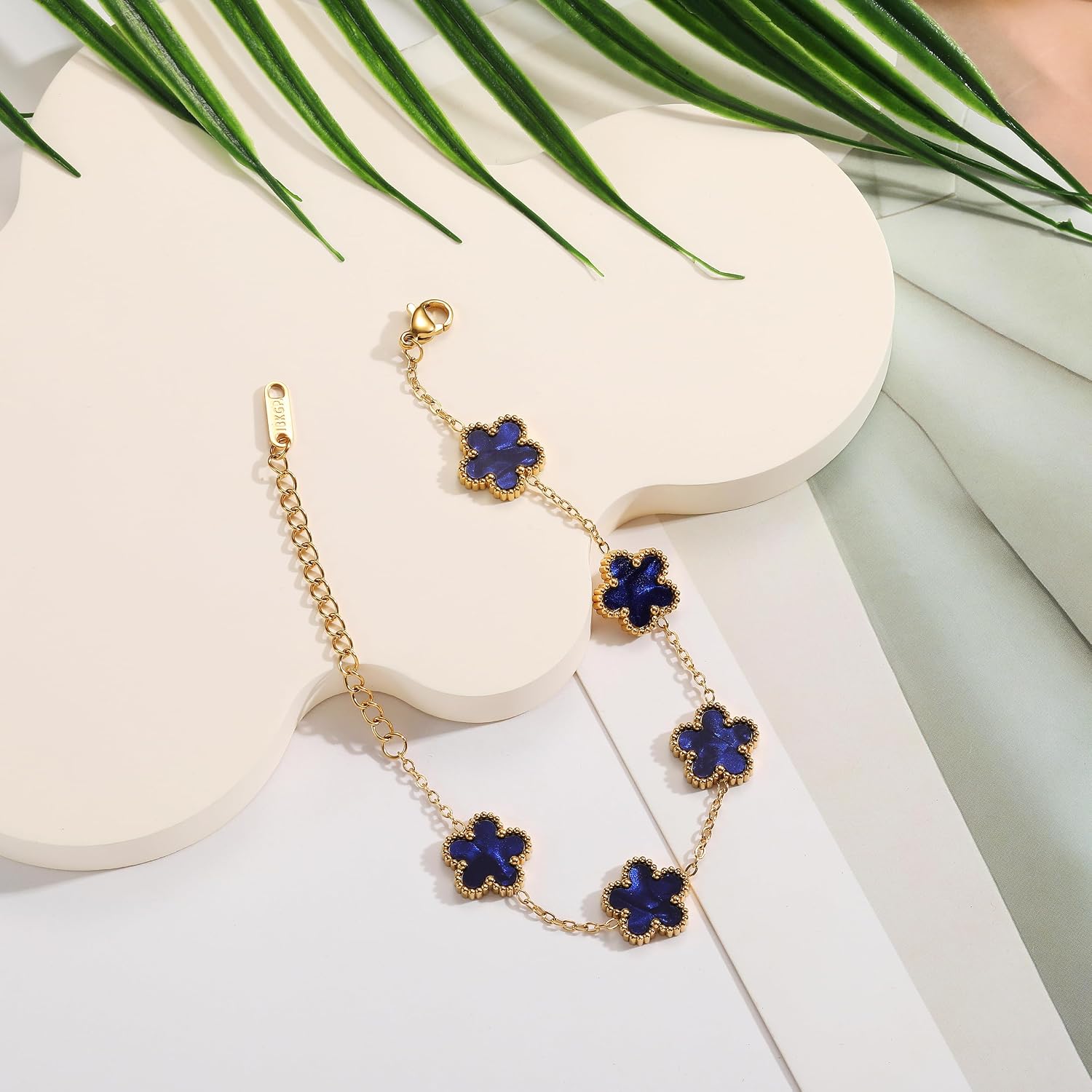 Gold Four Leaf Clover Bracelet