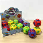 Press to Spin Mechanical LED Fidget Ball Kinetic Desk Toy for Stress Relief